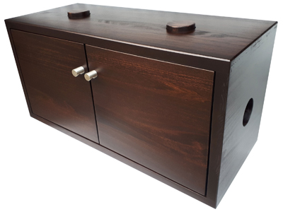 solid wood Stackers wide bookcase with door